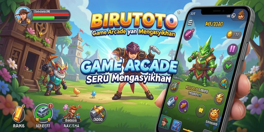 Tampilan gameplay BIRUTOTO yang penuh aksi dan warna.