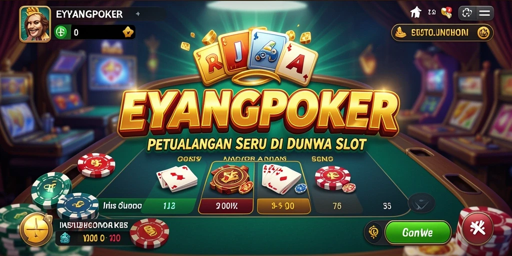 Gameplay seru dari EYANGPOKER dengan tampilan slot yang menarik.