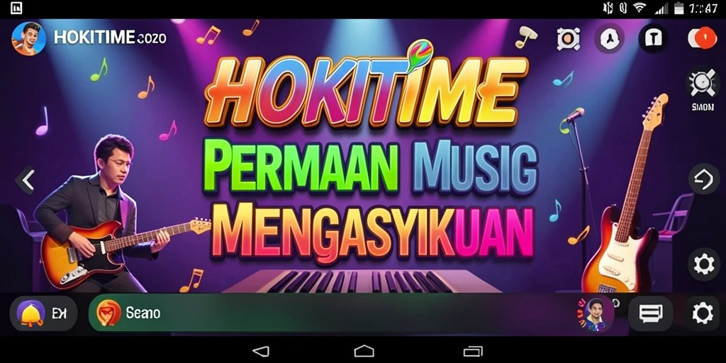 Gambar gameplay HOKITIME menampilkan antusiasme pengguna saat bermain musik.