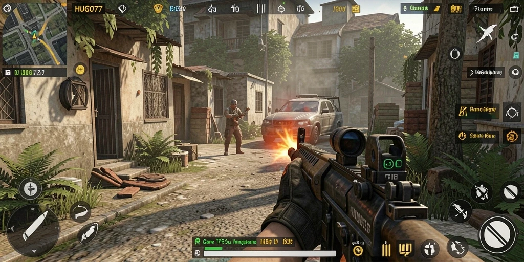 Tampilan gameplay HUGO77 yang seru dan penuh aksi.