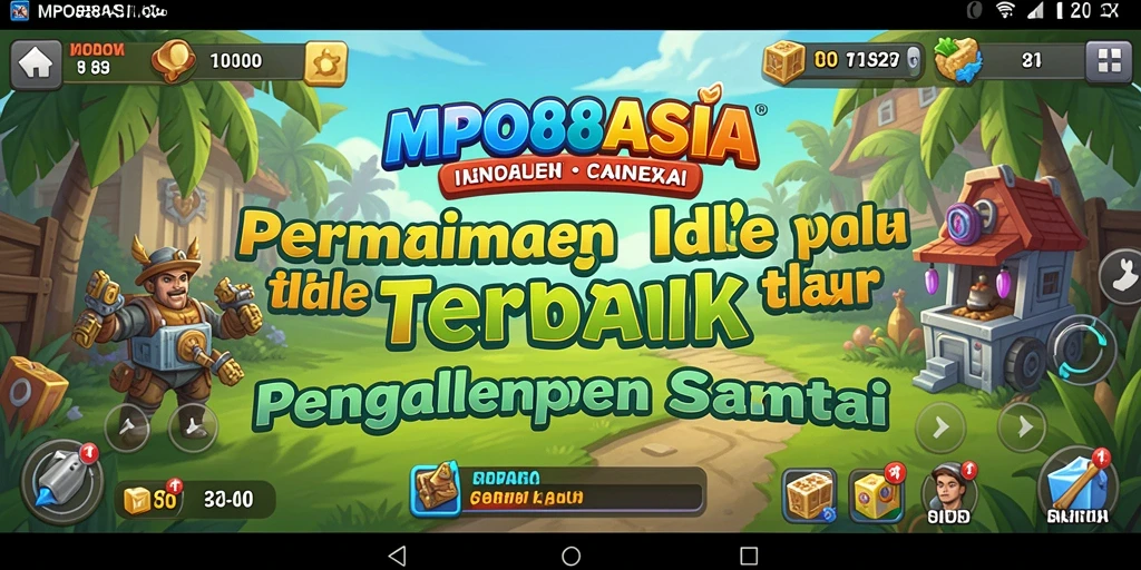 Screenshot MPO88ASIA menampilkan karakter yang sedang beraksi dalam game Idle.