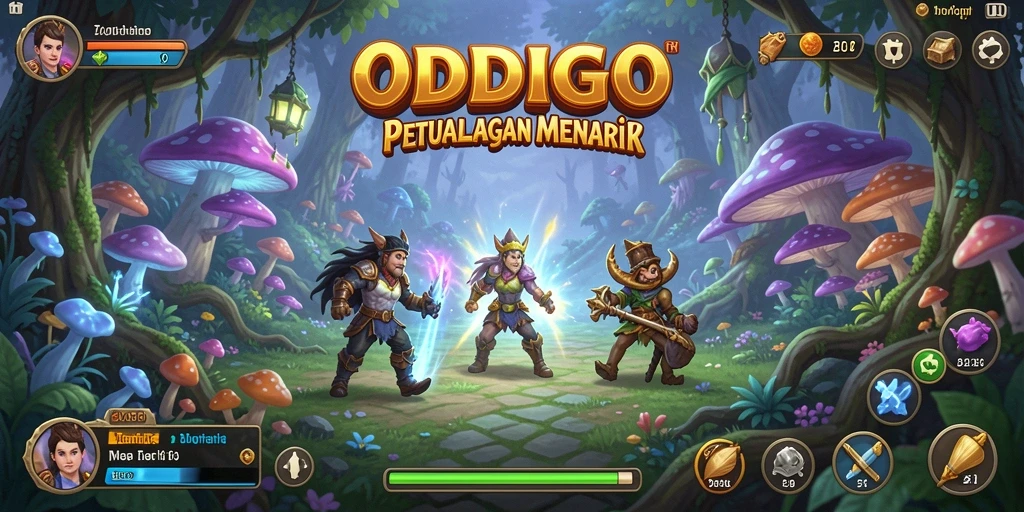 Gameplay ODDIGO yang penuh aksi dan petualangan.