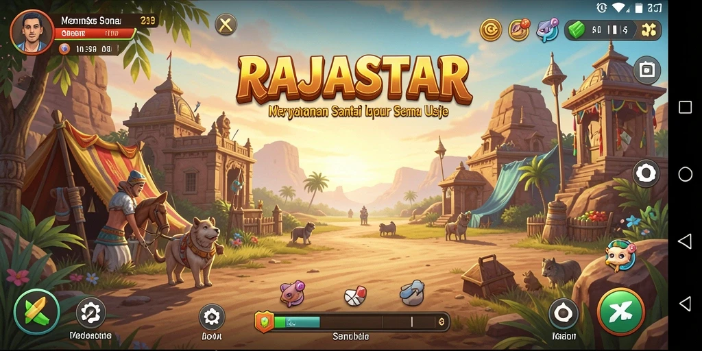 Tampilan gameplay seru dan menghibur dari RAJASTAR.