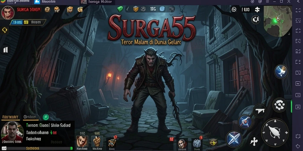 Tampilan menegangkan dari gameplay SURGA55 yang penuh ketakutan.