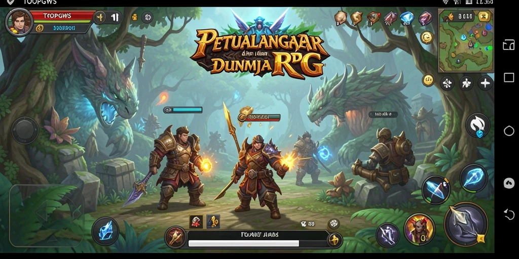 Tampilan gameplay TOOPGWS dengan karakter yang beraksi.