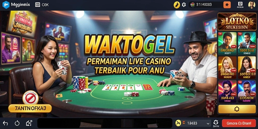 Tampilan antarmuka WAKTOGEL saat gameplay Live Casino yang menarik.
